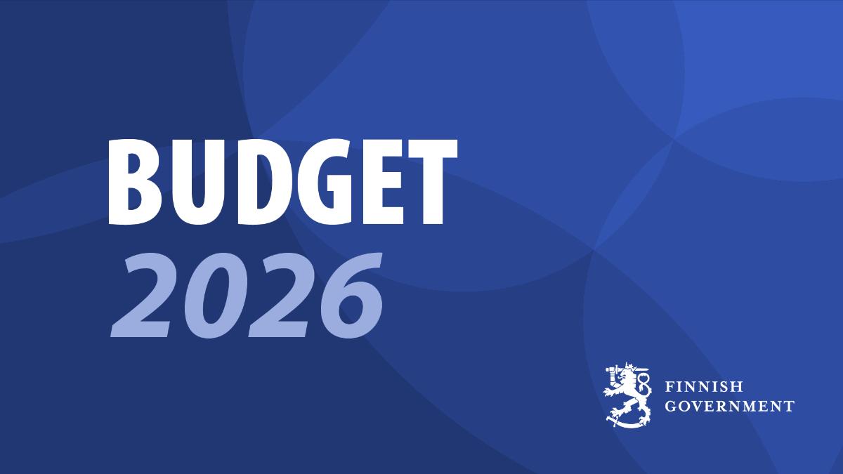 The image shows the text 'Budget 2026' on a blue background.