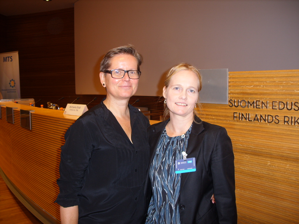 Chefjurist Michaela Drab och informationsdirektör Anni Bölenius MTS_PFI 21.9.2016