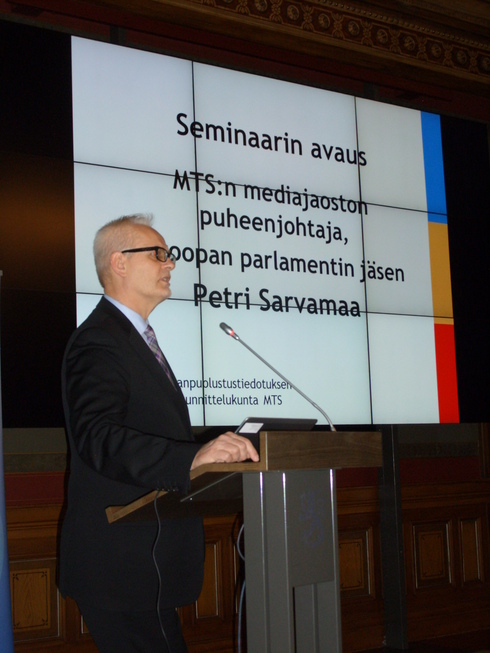 MTSn mediajaoston puheenjohtaja Petri Sarvamaa 7.11.2014