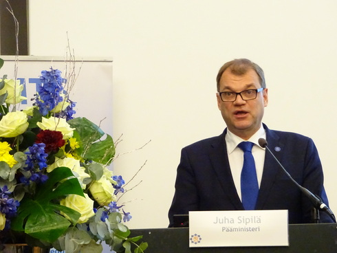 Pääministeri Juha Sipilä MTSn 40-vuotisjuhlaseminaarissa 22.11.2016